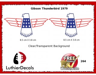 Gibson Thunderbird Firebird Guitar Decal 264